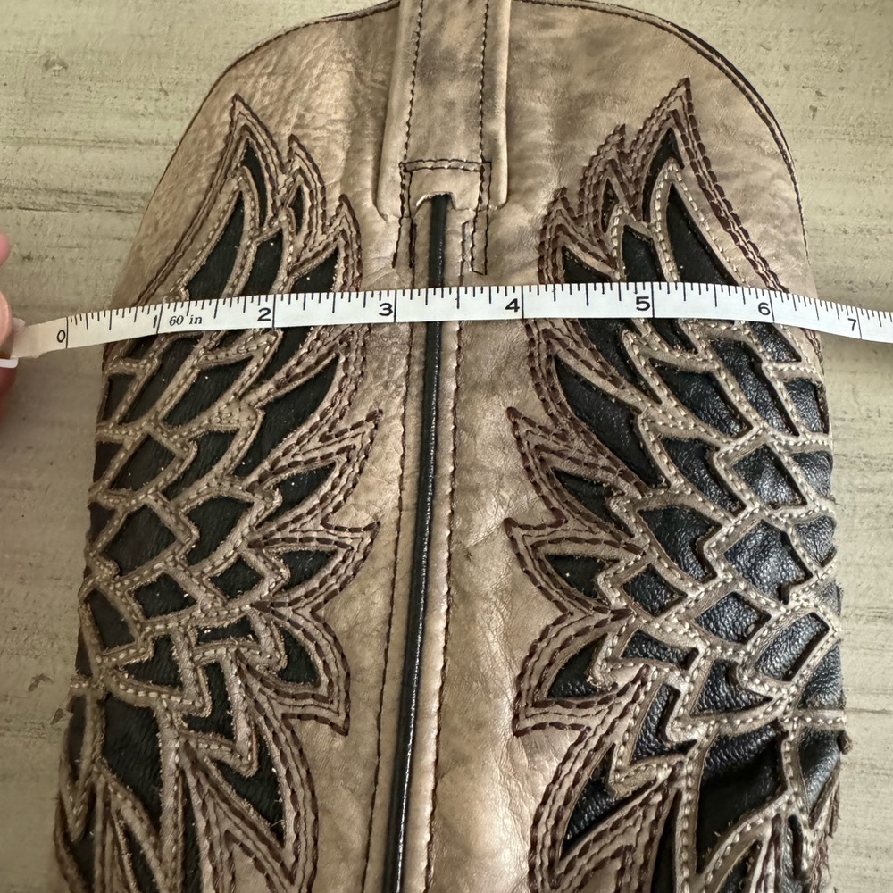 Rare Corral Vintage Heart & Wings square toe cowgirl boot | sz 7 - Picture 8 of 12